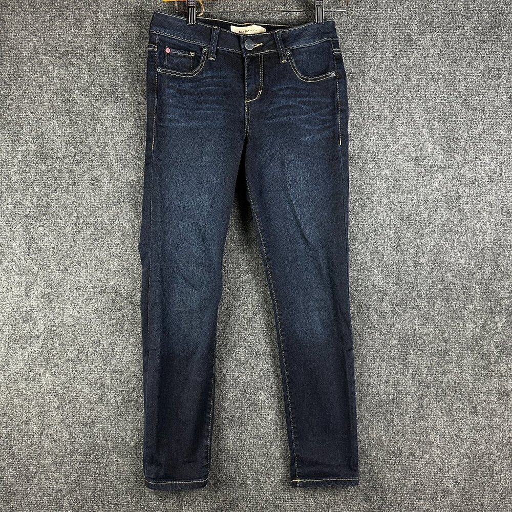 Slink Jeans Womens 4  Curvy Cotton Stretch Pockets Tapered Leg  Dark Wash